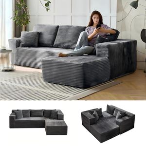 स्टॉक आधुनिक रहने वाले कमरे के फर्नीचर सेट सेशनल सोफा एल आकार परिवर्तनीय सोफे आकार परिवर्तनीय सोफे बिस्तर थोक फोम संपीड़न - Product Image 2
