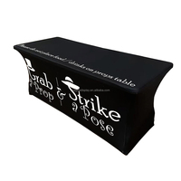 Housse de table personnalisée 4ft 6ft 8ft avec logo d'entreprise, bannière de table extensible couleur pour salon professionnel, événement, publicité