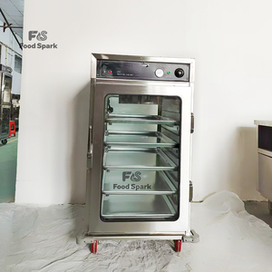 Elektrikli Çift Kapılı 6 Tepsili Ticari Fast Food KFC Restoran Mutfak Ekipmanı Kızarmış Tavuk Isıtma Dolabı - Product Image 3