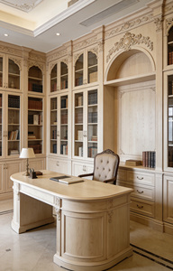 Full Wall French <strong>Cream</strong> Style Bookshelf <strong>bookcase</strong> carved Solid Wood Open Storage Cabinet for Study Room custom <strong>bookcase</strong> - Product Image 3