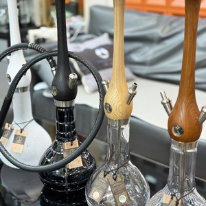 Wood <b>Hookah</b> Mirror Hot Selling Leather Case Gift Box Packaging Glass with Portable Silicone Tube Shisha - Product Image 5