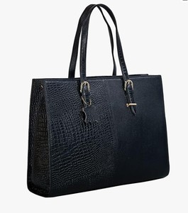 Sac en cuir véritable grande capacité, sac à main à bandoulière, fermeture éclair, couleur unie, pour le shopping et l'usage quotidien. - Product Image 1
