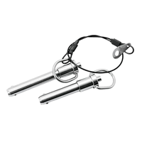 Goupilles de verrouillage à bille en acier inoxydable 304 OEM d'usine, à dégagement rapide avec bouton et poignée, avec cordon de sécurité