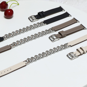 <span class=keywords><strong>Bracelet</strong></span> universel en <span class=keywords><strong>acier</strong></span> inoxydable en cuir de vache pour Casio <span class=keywords><strong>Seiko</strong></span> Huawei <span class=keywords><strong>Bracelet</strong></span> de montre double en cuir véritable de luxe 20mm - Product Image 6