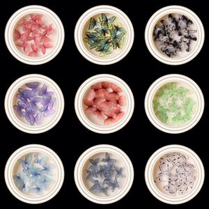 2024 Style chaud 10 pièces/pot 19 couleurs résine matériel Nail Art bricolage 3d papillon ongles breloques décoration papillon ongles conception - Product Image 2