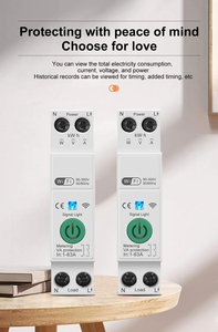 Interrupteur intelligent de disjoncteur <span class=keywords><strong>Tasmota</strong></span> API Metering Wifi ESP8685 1P 63A DIN pour rail, mini interrupteur de commande à distance sans fil - Product Image 5