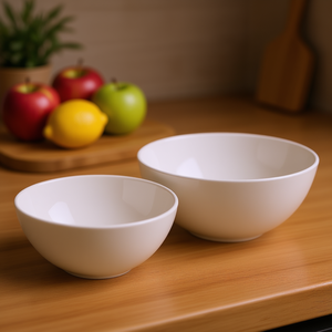 Juego de 2 Tazones MAGU de Cerámica Blanca con Diseño Natural - Product Image 3