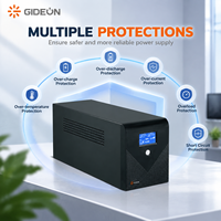 UPS Cadangan Daya Offline 2000VA 1200W, Catu Daya Tak Terputus 120v Output LCD Standby UPS untuk Komputer
