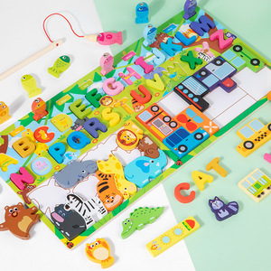 Giocattolo in Legno per Bambini, <span class=keywords><strong>Puzzle</strong></span> Piatto con <span class=keywords><strong>Numeri</strong></span>, Blocchi da Costruzione, Educazione Precoce, Sviluppo dell'Intelligenza, Rompicapo per 4-6 Anni - Product Image 1