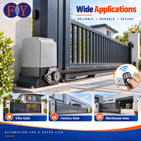 Kit d'ouvre-porte coulissant automatique robuste 370W 800kg à entraînement par chaîne avec chaîne métallique de 6m, télécommande et support de levage