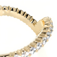 Bague empilable Chevron en forme de V sans nickel couleur D VVS1 en argent sterling 925 plaqué or 18 carats avec moissanite pour bijouterie fine