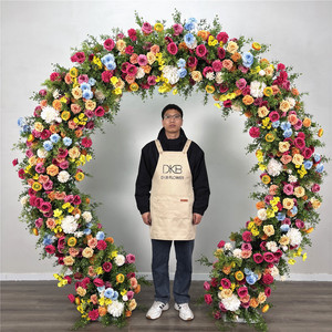 โรงงาน DKB ขายดี ดอกกุหลาบผ้าไหมคุณภาพสูงสำหรับตกแต่งงานแต่งงาน และซุ้มดอกไม้ประดิษฐ์ - Product Image 3