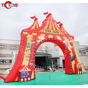 Arche de <span class=keywords><strong>cirque</strong></span> gonflable, entrée de carnaval, équipement d'amusement extérieur, tissu Oxford 10x5m, 10 personnes - Product Image 5