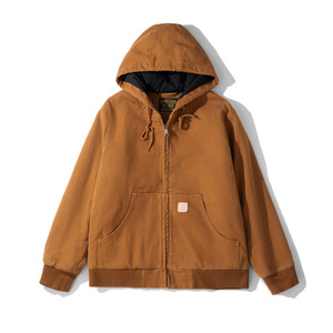 Men's Quilted Cotton-Padded Blazer Poncho Coat with Hood Kanye J30 Canvas - Product Image 2