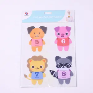 Felt belly sticker Animal sticker Cartoon printable sticker for kids