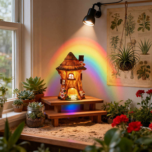 Sculpture de <span class=keywords><strong>petite</strong></span> <span class=keywords><strong>cabane</strong></span> en résine à motif champignon - Détails peints à la main en 3D, ambiance apaisante pour l'espace de vie, article autonome - Product Image 2