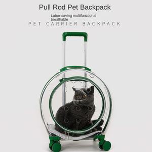 नए आगमन पारदर्शी ऐक्रेलिक फ्रेंडली पालतू बैकपैक पानी-रिपेलेंट पोर्टेबल स्पेस डॉग कैट ट्रॉली केस 6.5 किलोग्राम पालतू जानवर - Product Image 2