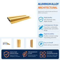 Harga Lembaran Aluminium Bergelombang Profil Ekstrusi Aluminium Anodized Kustom Panel Dinding 6063-T5 untuk Pelapis Bangunan