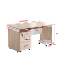 Bureau de direction moderne avec tiroirs, table d'ordinateur en bois pour manager, mobilier de bureau à domicile, poste de travail
