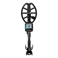 Détecteur de métaux souterrain portable V60 noir, outil de détection à point fixe, professionnel pour la chasse au trésor et la prospection en extérieur