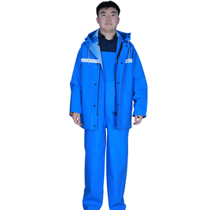 High Quality Adult PVC Poncho <b>Raincoat</b> Reflective Strip Work Clothes Anti-Seepage Waterproof Design Mining Labor Custom Logo - Product Image 1