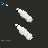 Raccords de tuyauterie BRT 3/8 à raccord rapide mâle-femelle en plastique pour la réfrigération cyclique