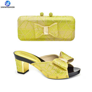 Haute qualité talons italiens femmes 2023 chaussures de luxe pour chaussures africaines et pochette assortie femmes chaussures et sac ensemble pour la fête - Product Image 6