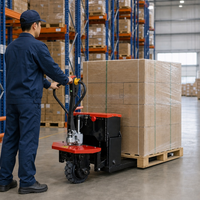 Chariot élévateur à palettes électrique à batterie lithium 2,5T 3T 5T, transpalette manuel AWD à pneus pleins pour quai de chargement, entrepôt et usage en usine