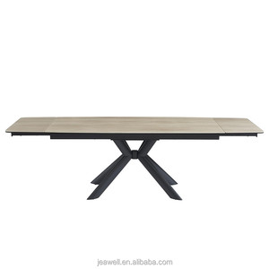 ODM 160-240cm Chiều dài mở rộng chức năng gốm bàn ăn thiết lập với 6 chỗ ngồi được thực hiện bởi phần cứng kim loại và gốm bảng Top - Product Image 4