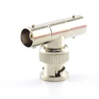 Adaptador coaxial BNC 1 entrada 2 salidas, conector de video BNC macho a 2 * BNC hembra, adaptador en T de dos hembra a un macho