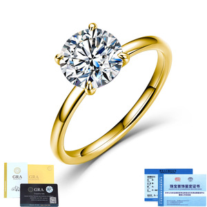 Bague populaire en argent S925 à quatre griffes avec moissanite de 2 carats pour <span class=keywords><strong>femme</strong></span>, bague de <span class=keywords><strong>mariage</strong></span> simple et inaltérable - Product Image 5