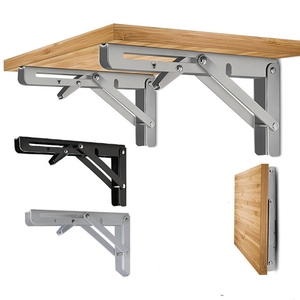 Handrail Heavy Duty Steel Cast Iron Support Hidden Wall Mount Metal Folding Floating <strong>Shelf</strong> <strong>Brackets</strong> for <strong>Shelves</strong> - Product Image 6