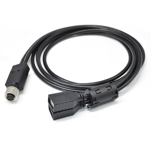 Network Data Y-<b>Splitter</b> <b>Cable</b> M12 A Code 8 Pin Female Connector to USB 2.0 Female Plug IP67 Waterproof Shielded Connector - Product Image 6