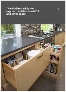 Mềm đóng 3D dưới đường sắt hướng dẫn. dưới cùng của ngăn kéo được trang bị đường ray hướng dẫn ẩn để đẩy và popping - Product Image 3