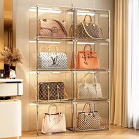 Boîte de rangement en acrylique Lener - Pliable et empilable, design moderne pour chaussures, livres, jouets et présentoir de boîtes mystères