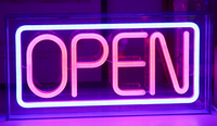 Enseigne lumineuse LED néon commerciale en acrylique pour vitrine de magasin, café, bar, éclairage décoratif
