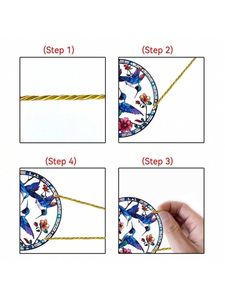 1pc Acrílico Hummingbird Suncatcher, 2D Rodada Janela Pingente de Vitral para Pátio, Jardim, Varanda, Home Decor, Sala, Presente de parede - Product Image 5