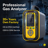 Détecteur de gaz portable multi-gaz certifié CE/ATEX Eranntex, 24 gaz (EX, O2, H2S, NO2, CH4, NO, SO2, CL2, NH3, PH3, HCL, O3, CO, CO2), analyseur de gaz