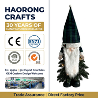 Arbre de Noël Gnome en PVC de 60 cm pré-éclairé par LED, forme minimaliste, cadeau élégant pour les amis, pour une ambiance festive et de la joie.