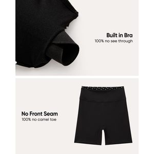 Conjuntos de entrenamiento para mujer, sujetador deportivo negro y pantalones cortos, conjunto de 2 piezas, conjunto de yoga de secado rápido - Product Image 6