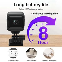 Mini caméra réseau sans fil 130 °   Caméra de surveillance IP intelligente grand angle pour la sécurité domestique intérieure avec stockage sur le cloud TF