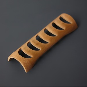 Bamboo Teacup Rack 28 Cm Long Minimalist Style Tea Set Storage Holder Reusable Drinkware Accessory - Product Image 1
