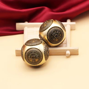 Cubo Antiestrés de Cobre EDC de Seis Caras con Cuatro Signos de Buena Suerte, Cubo de Descompresión, Juguete Antiestrés para Adultos - Product Image 3