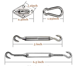 Abrazadera de cable de acero de alta resistencia <span class=keywords><strong>con</strong></span> ojo de sujeción, fácil de instalar, kit para colgar luces de exterior - Product Image 2
