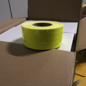 5cm * 45.72 m/rouleau ruban réfléchissant jaune vert fluorescent, <span class=keywords><strong>Film</strong></span> réfléchissant à la chaux - Product Image 3