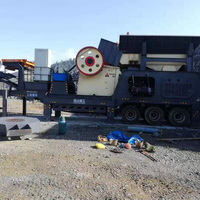 Station de concassage mobile à mâchoires, capacité d'alimentation ≤760 mm, 120~650 T/h, concasseur de pierres primaire autopropulsé pour l'exploitation minière et les carrières