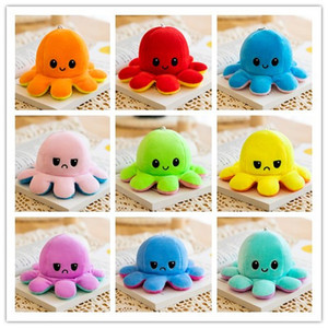 Usine en gros de haute qualité vente chaude bas quantité minimale de commande animaux en peluche jouets pieuvre Flip réversible en peluche pieuvre oreiller - Product Image 5