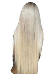 Prix d'usine en gros personnalisé Salon de coiffure à colorier Balayage Blonde vierge perruques de cheveux humains européens dentelle transparente - Product Image 6