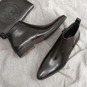 Botas de Invierno 2025, Nuevas, de Otoño, con Cordones en el Tobillo, de Cuero de Grano Entero, Casuales, Vintage, Resistentes, Transpirables, con Forro de Lana, Suela de Goma - Product Image 5