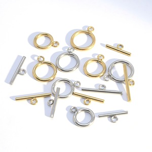 Stainless Steel OT Buckle Clasp <b>Small</b> Size For <b>Necklace</b> Bracelet DIY Jewelry Accessories Steel Color Vacuum Gold Plated - Product Image 5